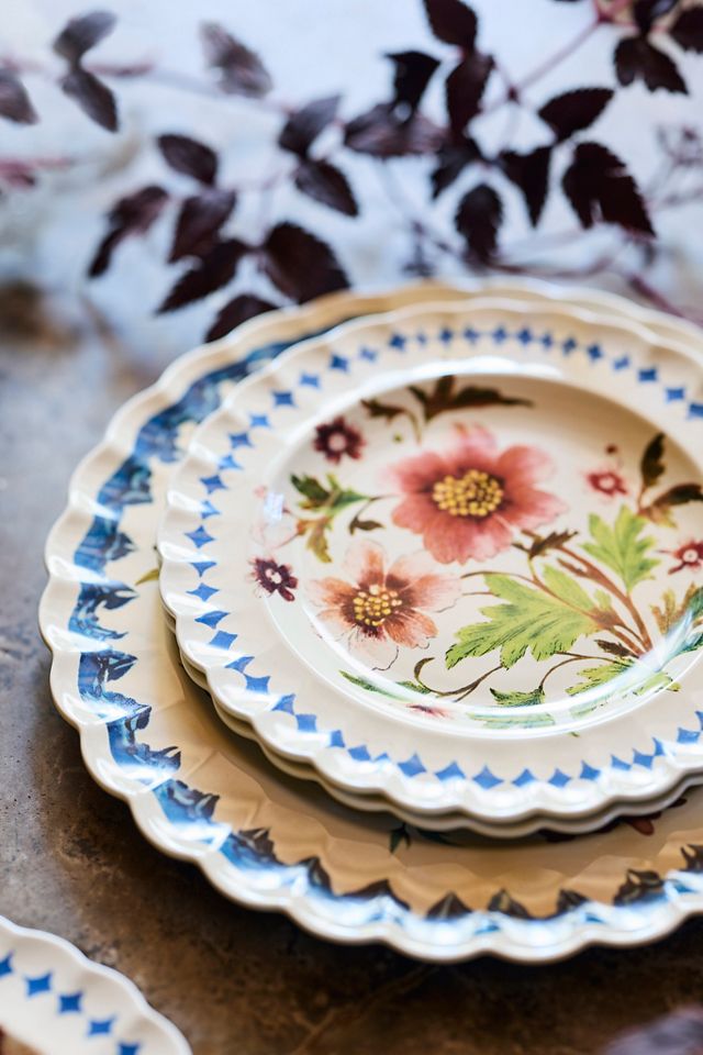 Autumnal Floral Stoneware Dinner Plate #3