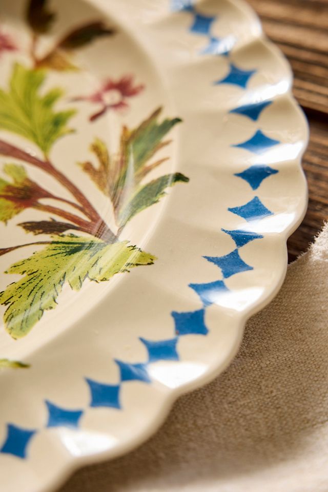 Autumnal Floral Stoneware Dinner Plate #1