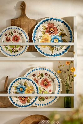 Autumnal Floral Stoneware Dinner Plate