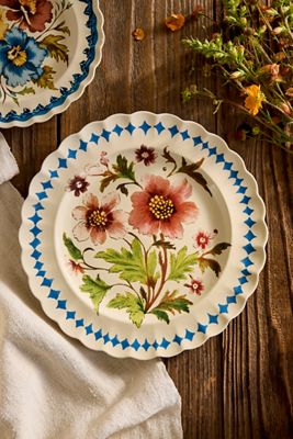 Autumnal Floral Stoneware Dinner Plate