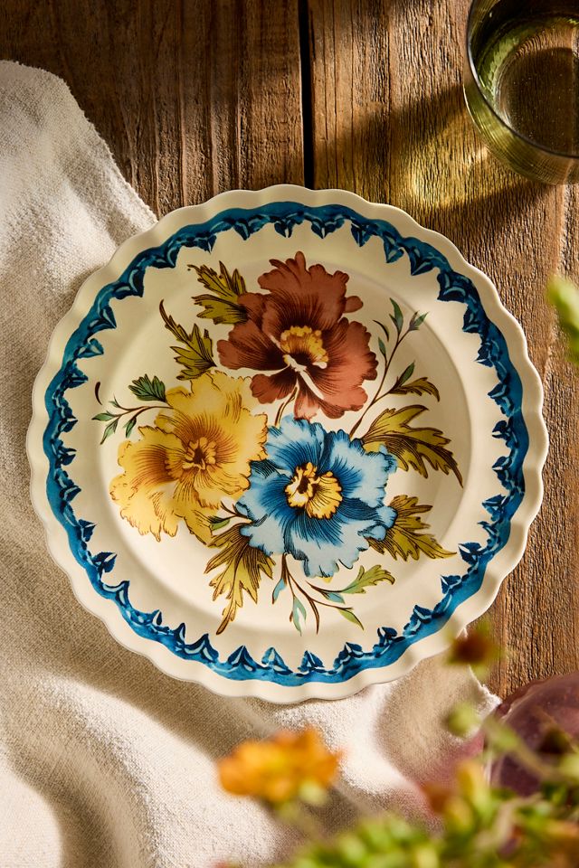 Autumnal Floral Stoneware Side Plate #1