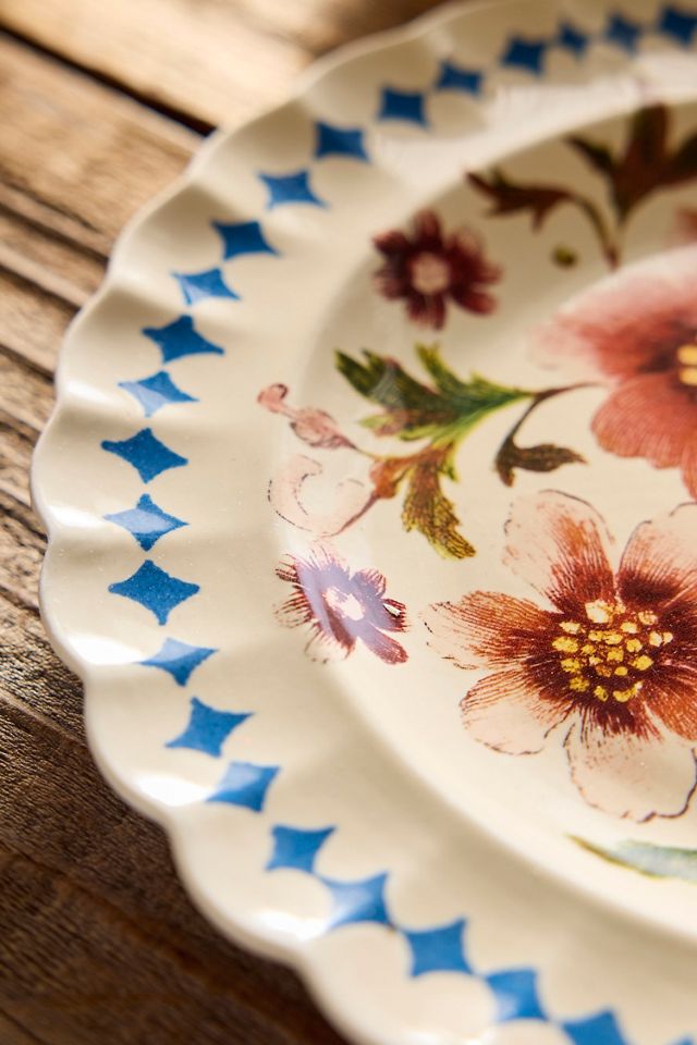 Autumnal Floral Stoneware Side Plate #1