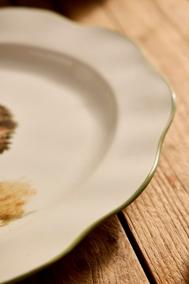 Turkey Scalloped Stoneware Serving Platter #1