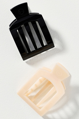 Teleties Flat Square Hair Claw Clips, Set Of 2 In Multi