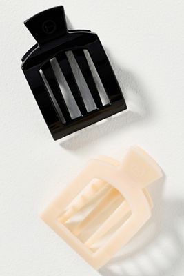 TELETIES Flat Square Hair Claw Clips, Set of 2