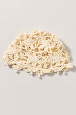 Crochet Pearl Skull Cap