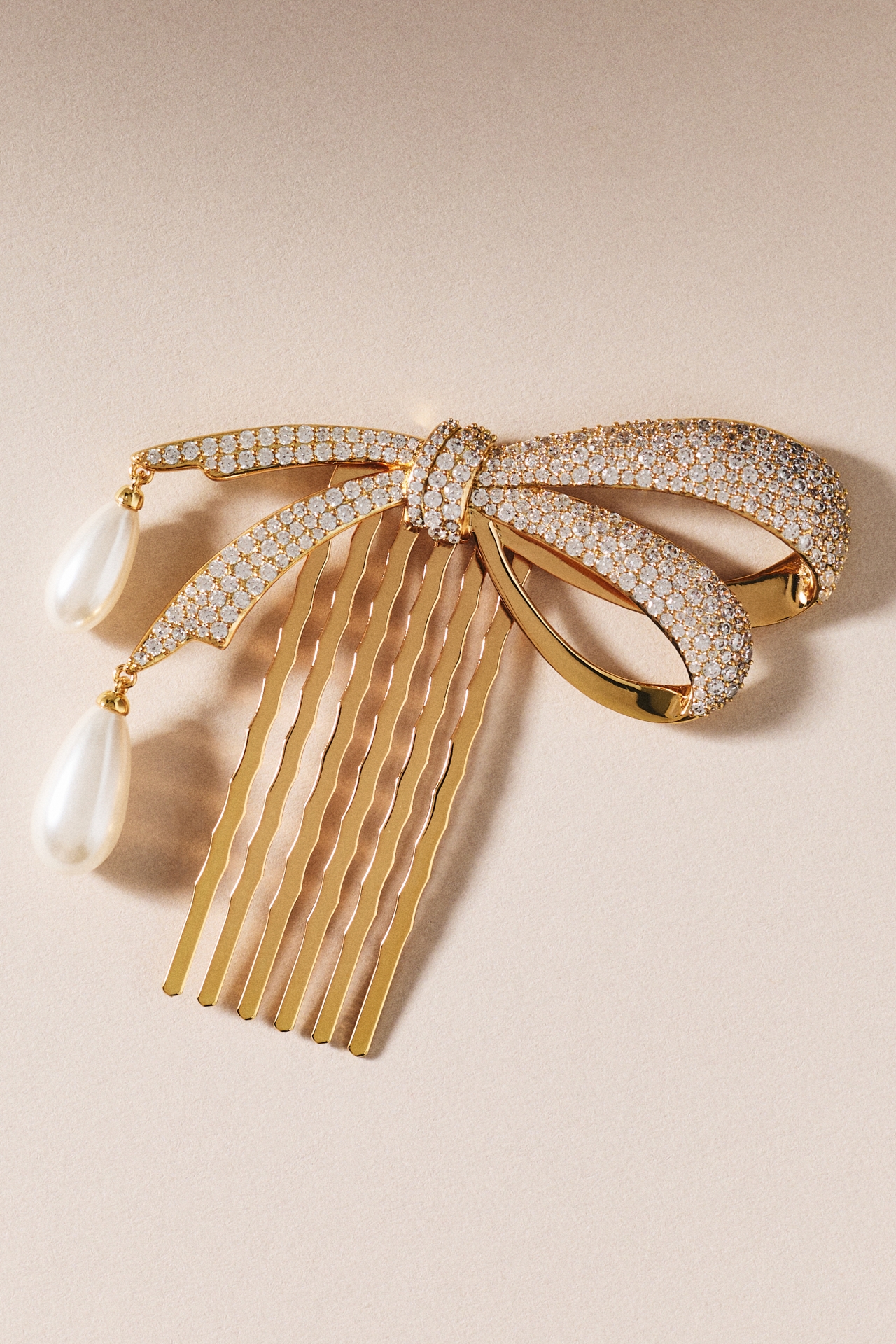 Nadri Bow Strand Hair Comb 