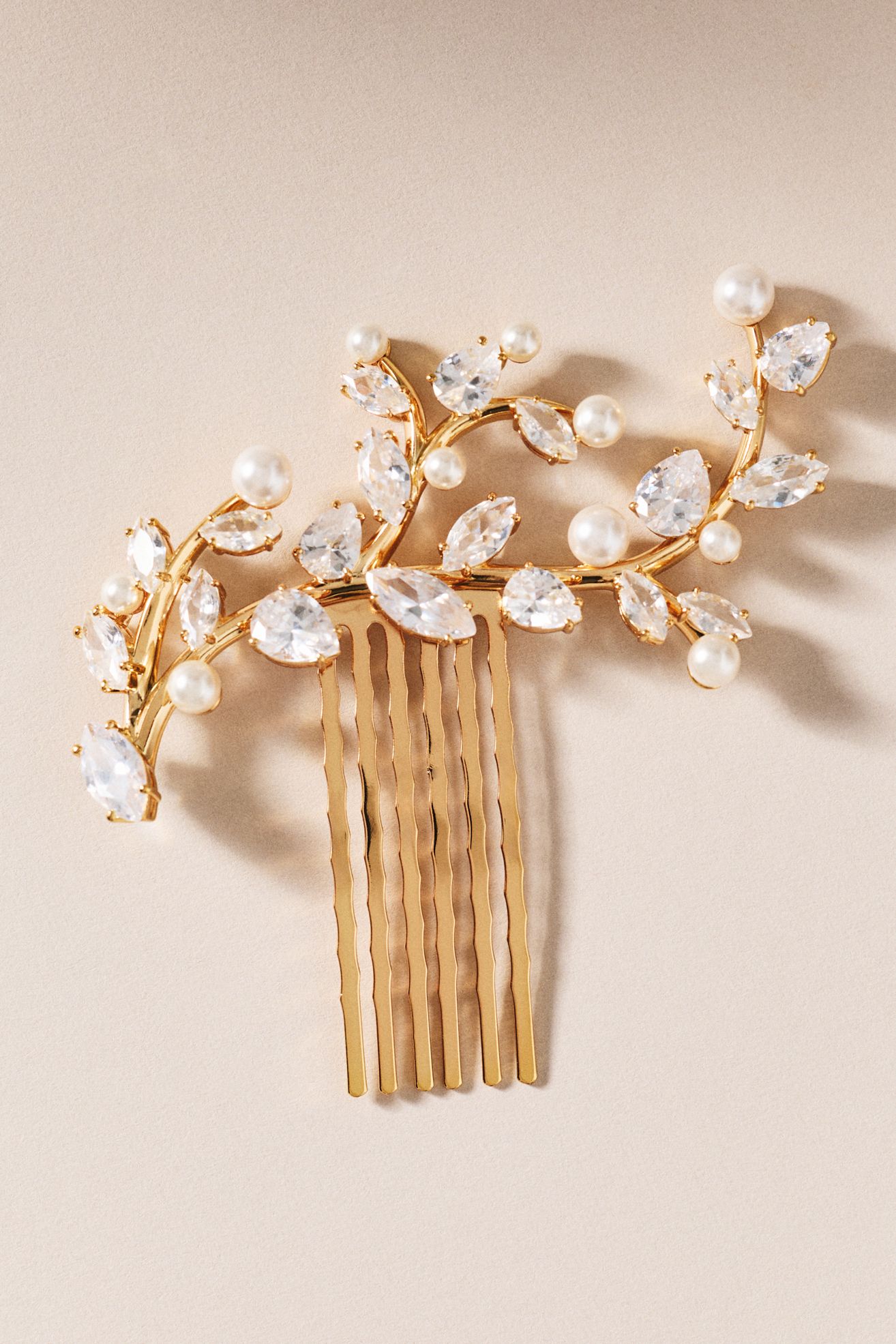 Nadri Vine Hair Comb - Gold, One Size