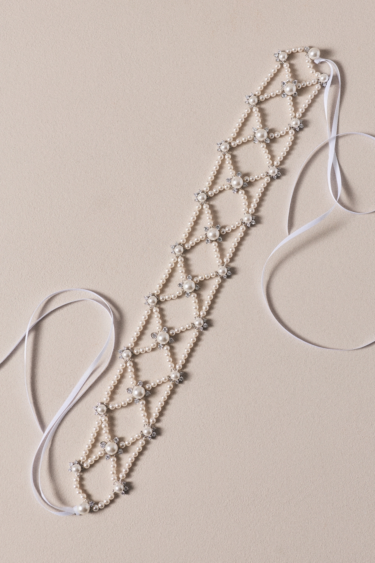 Nadri Pearl Lattice Hair Garland