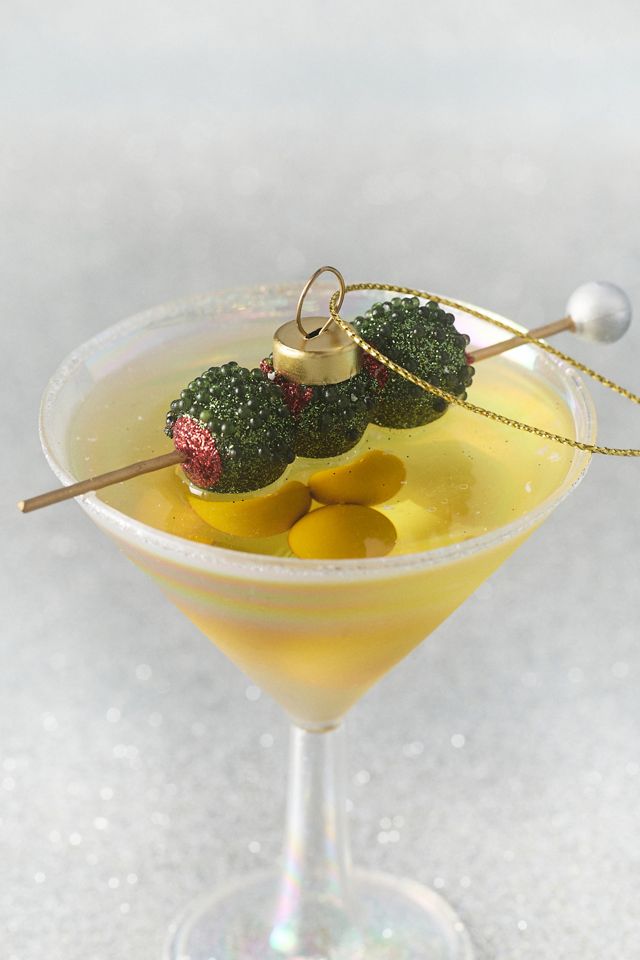 Jeweled Cocktail Glass Ornaments #2