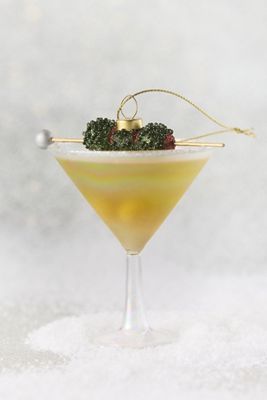 Jeweled Cocktail Glass Ornaments