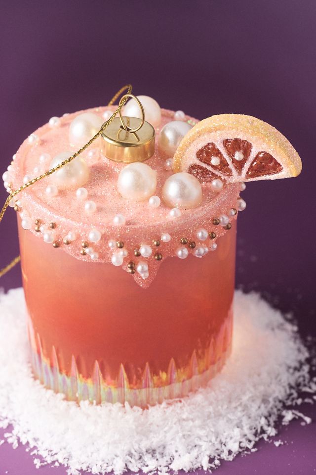Jeweled Cocktail Glass Ornaments #2