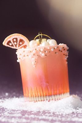 Jeweled Cocktail Glass Ornaments