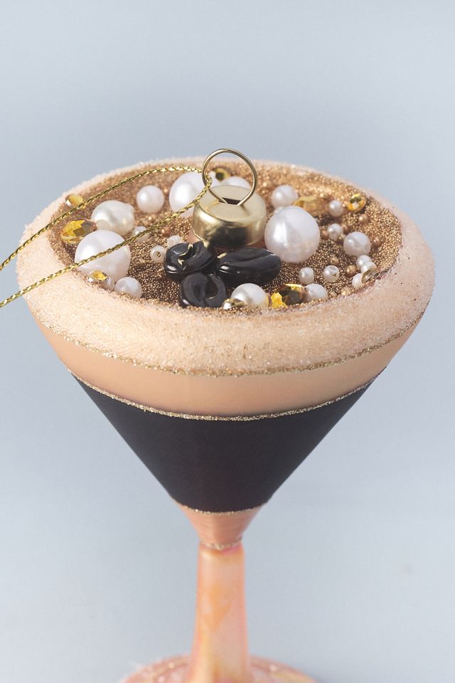 Jeweled Cocktail Glass Ornaments #2