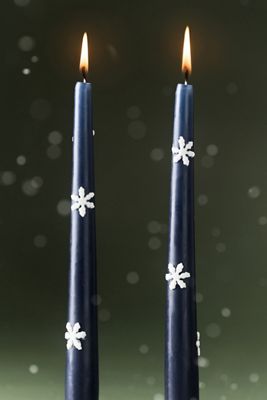 Holiday Pressed Bead Tapers, Set of 2