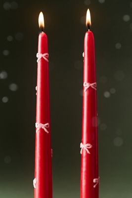 Holiday Pressed Bead Tapers, Set of 2