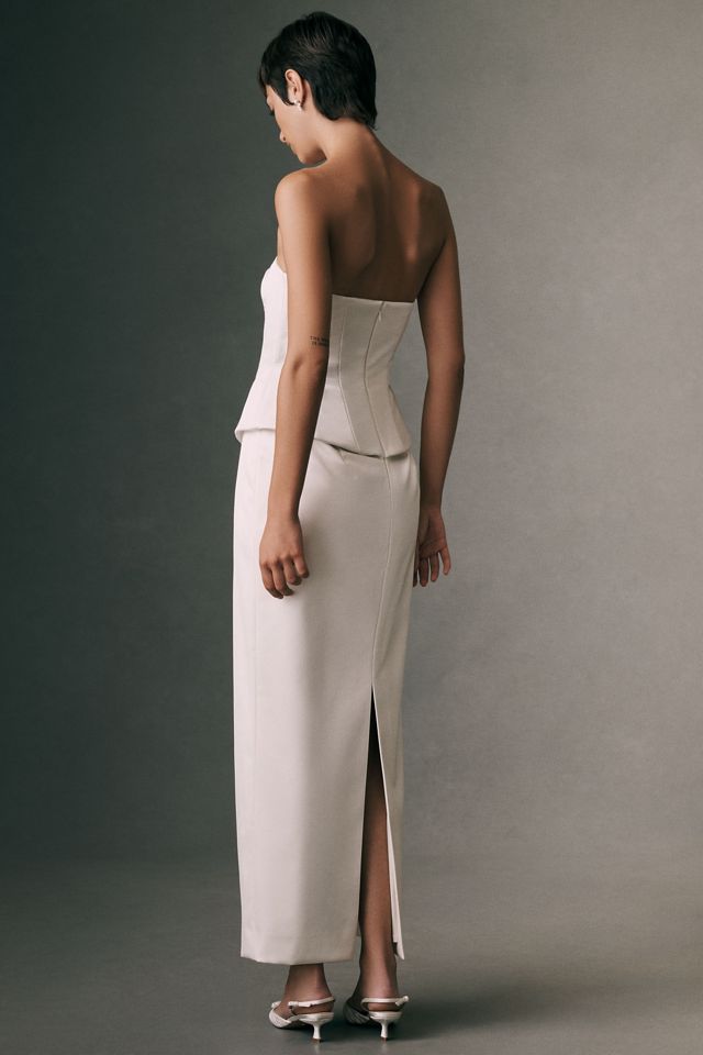 BHLDN Strapless Maxi Twofer Corset Dress #2