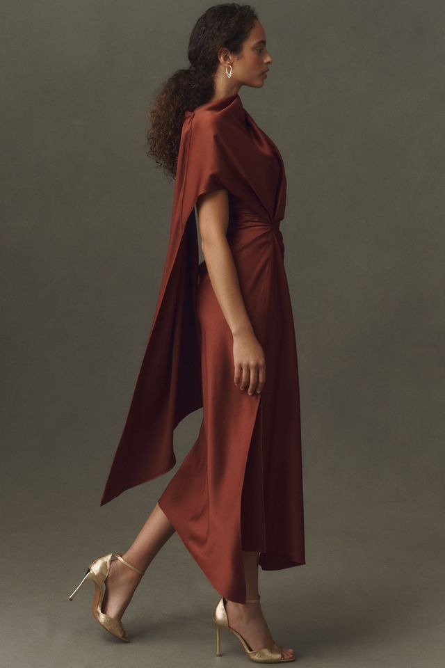 De La Vali Lunessa Satin Midi Dress #1