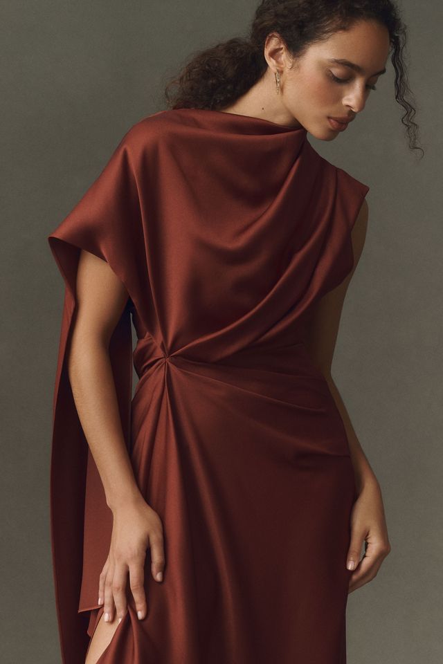 De La Vali Lunessa Satin Midi Dress #2