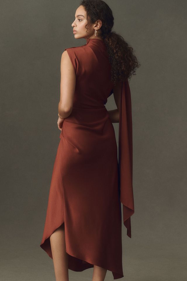 De La Vali Lunessa Satin Midi Dress #3