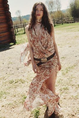 De La Vali Azul Maxi Dress