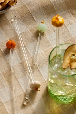 Heirloom Pumpkin Drink Stirrers, Set of 4
