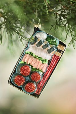 Sushi To Go Glass Ornament