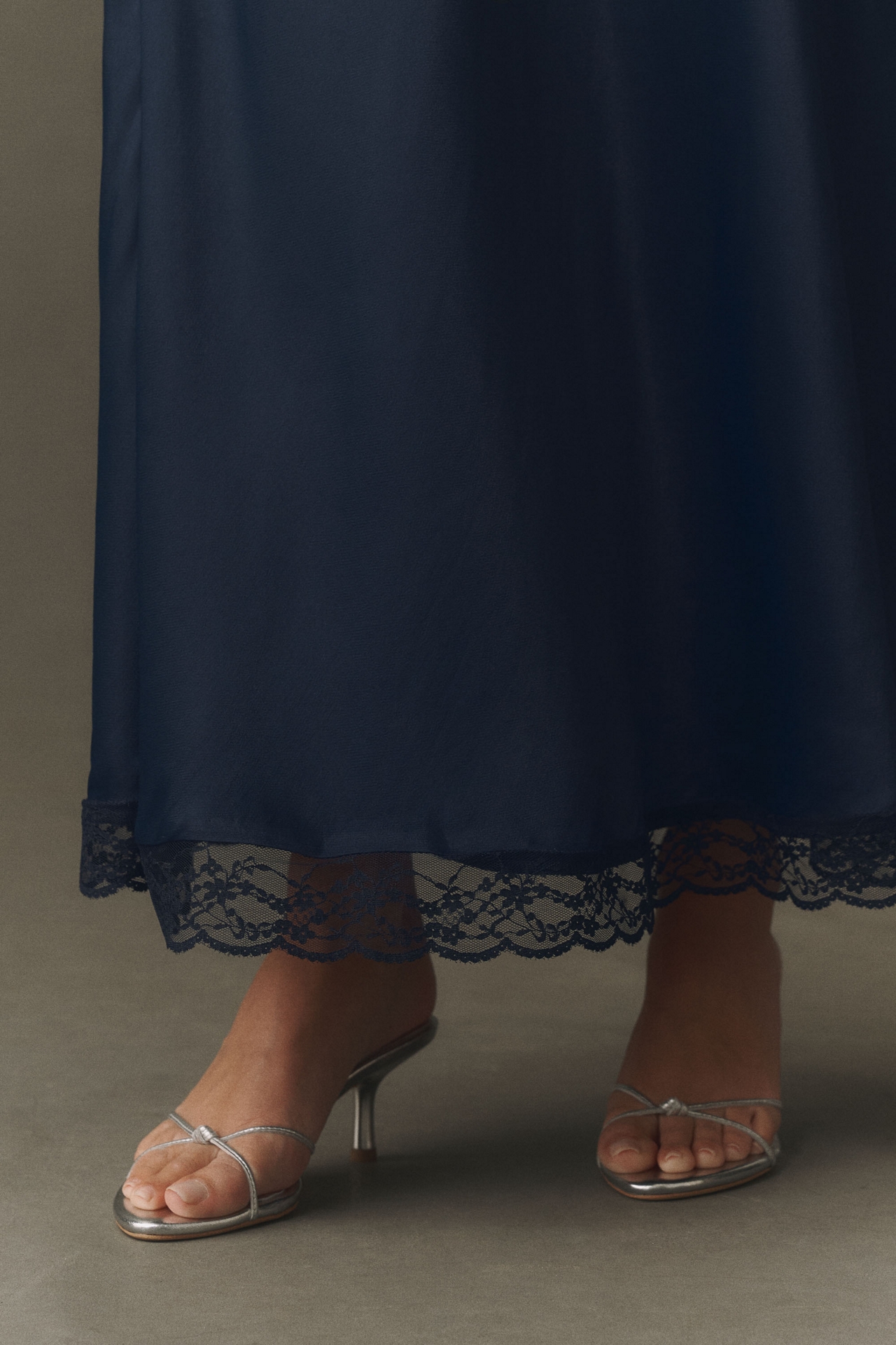 BHLDN Satin Corset Slip Dress