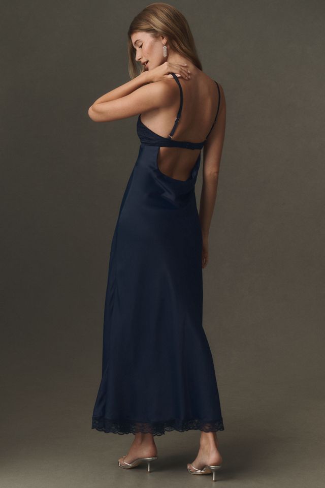 corset slip dress Zayda Red High Slit Satin Gown Wear it to formals Ballet Corset Dress Lined in