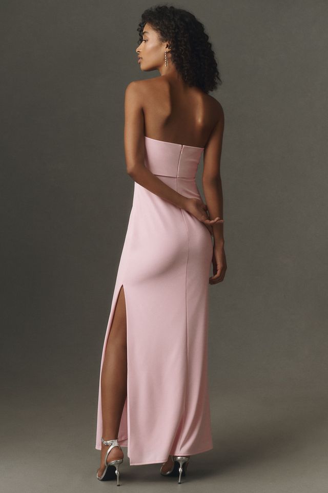 BHLDN Strapless Crepe Maxi Dress #1