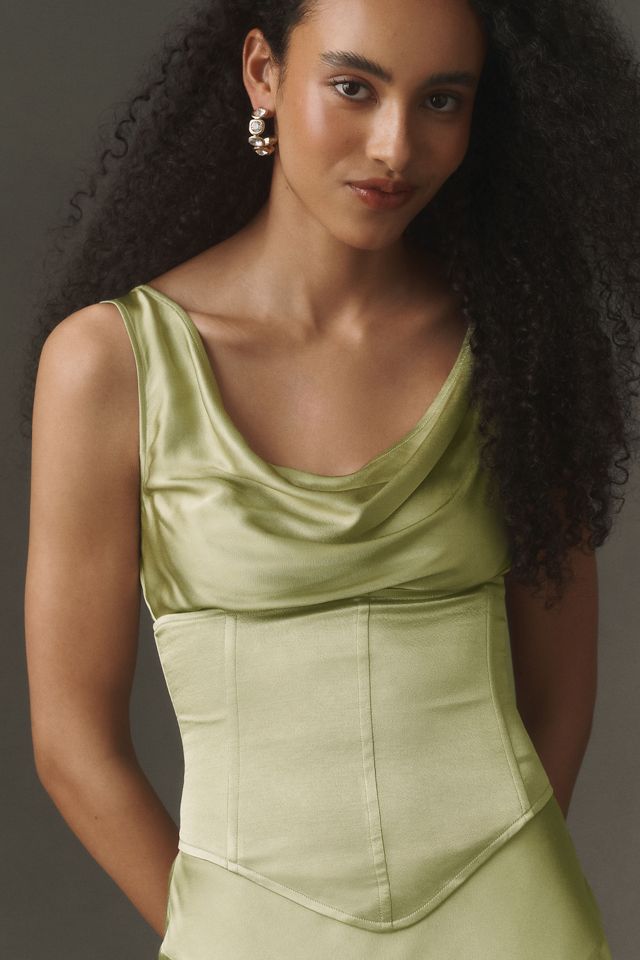 Mare Mare Corset Satin Slip Dress #1