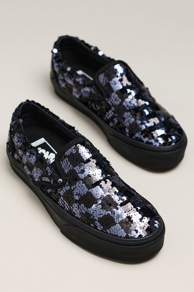 Vans Classic Sequin Checker Slip-Ons #1