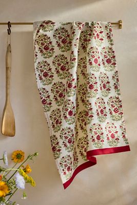 Mallika Cotton Dish Towel, Red