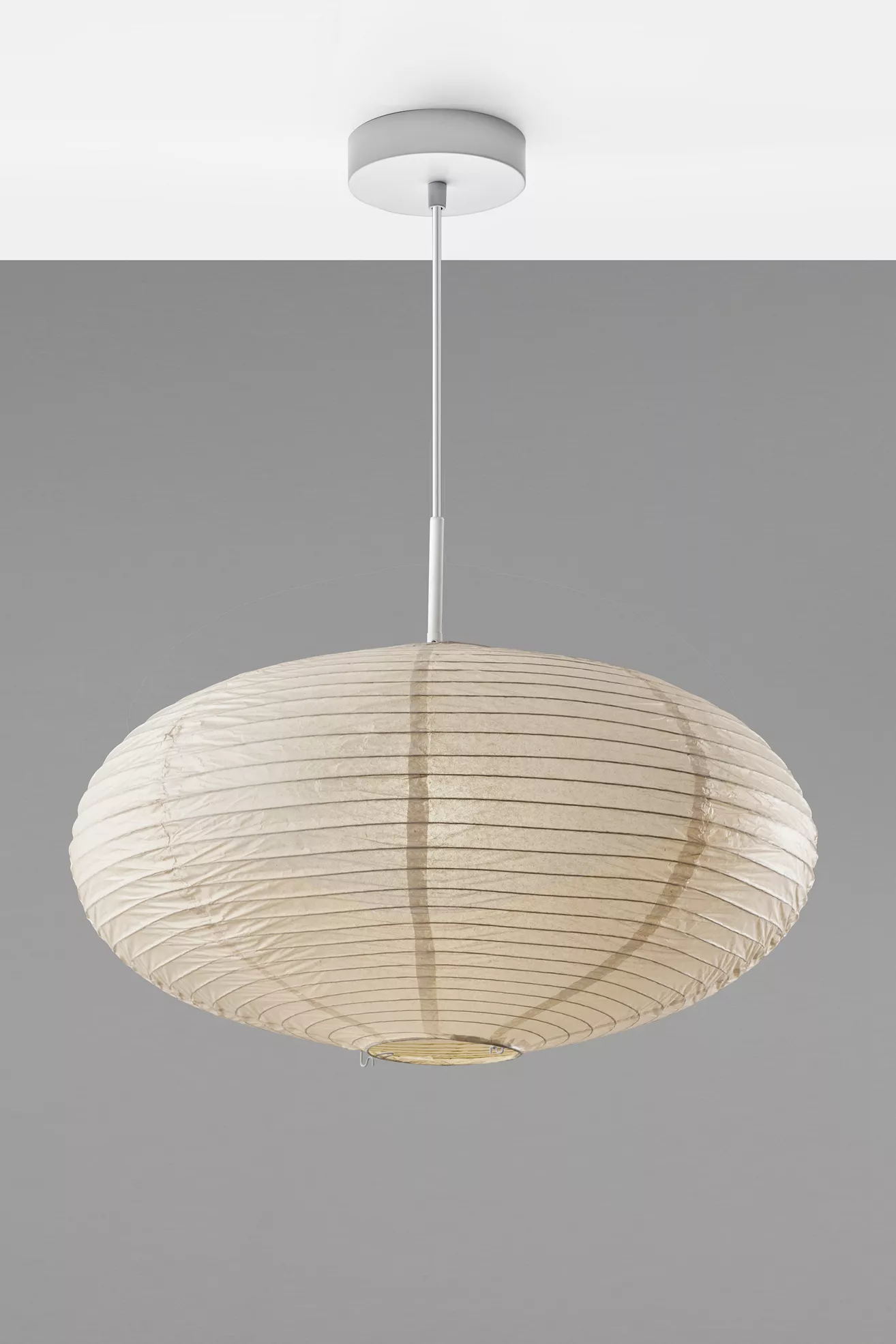 Alana Large Rice Paper Dumpling Oval Pendant - thumbnail 2