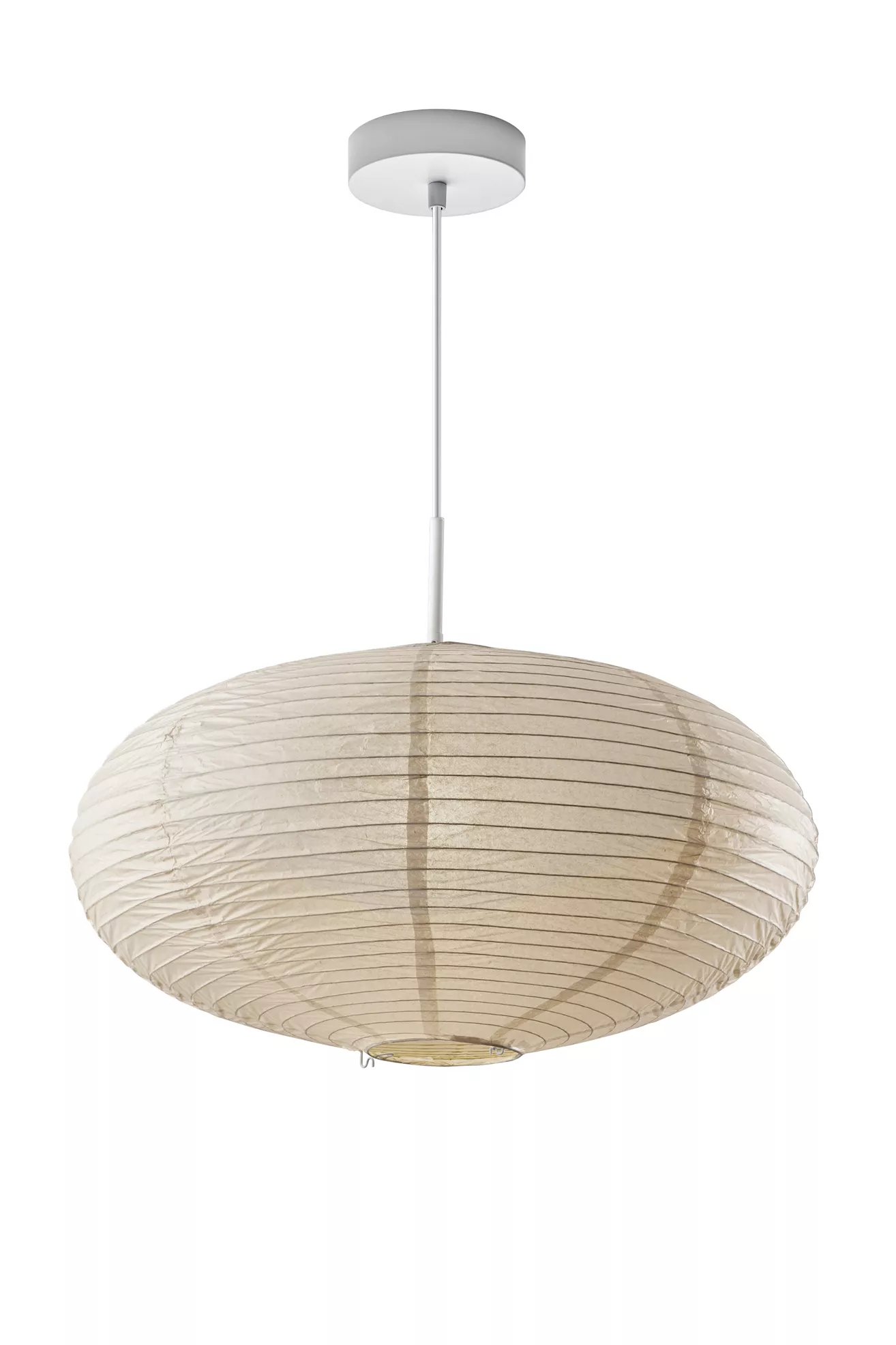 Alana Large Rice Paper Dumpling Oval Pendant