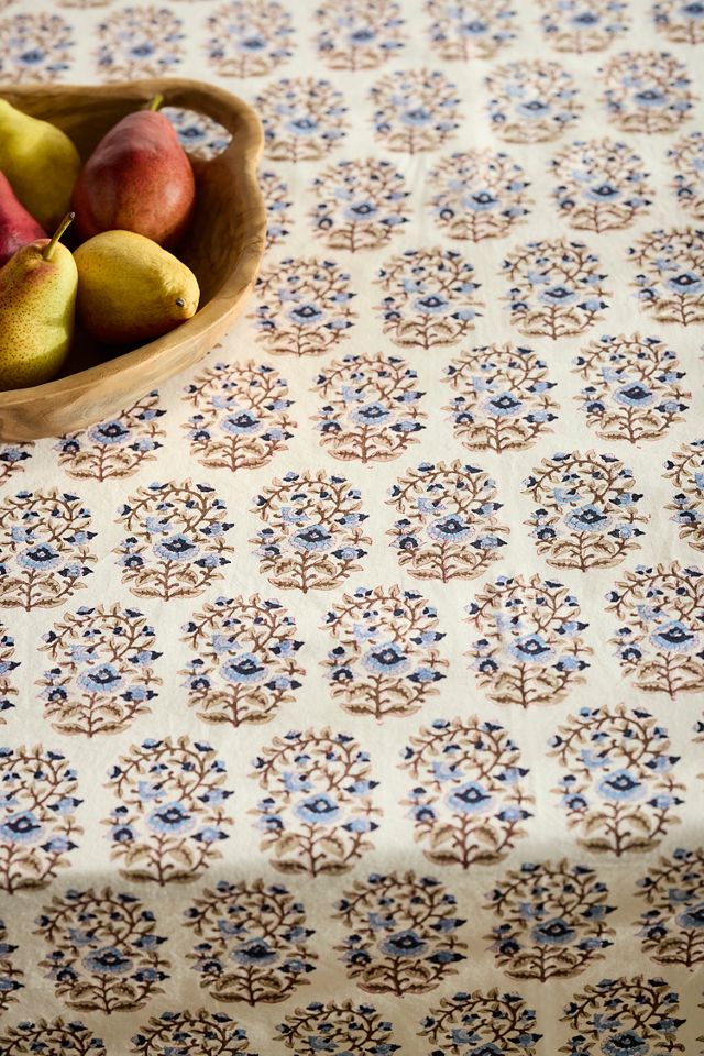 Terrain Mallika Cotton Tablecloth, Blue #2
