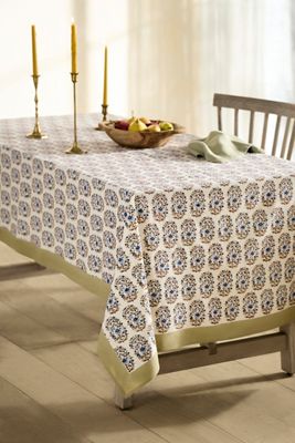 Terrain Mallika Cotton Tablecloth, Blue