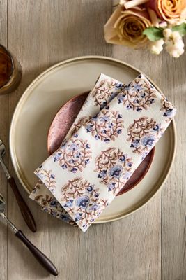 Terrain Mallika Cotton Napkins, Set of 4 Blue
