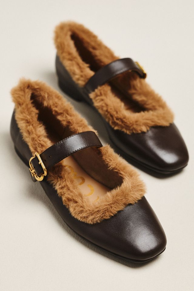 Sam Edelman Michaela Faux Fur Trim Mary Janes #1