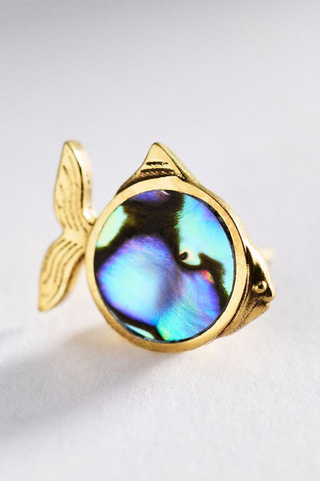 ALEMAIS Calypso Paua Fish Post Earrings #1