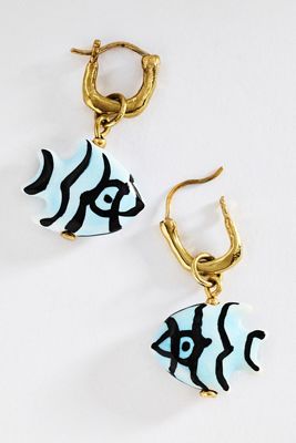 ALÉMAIS Calypso Ceramic Fish Earrings