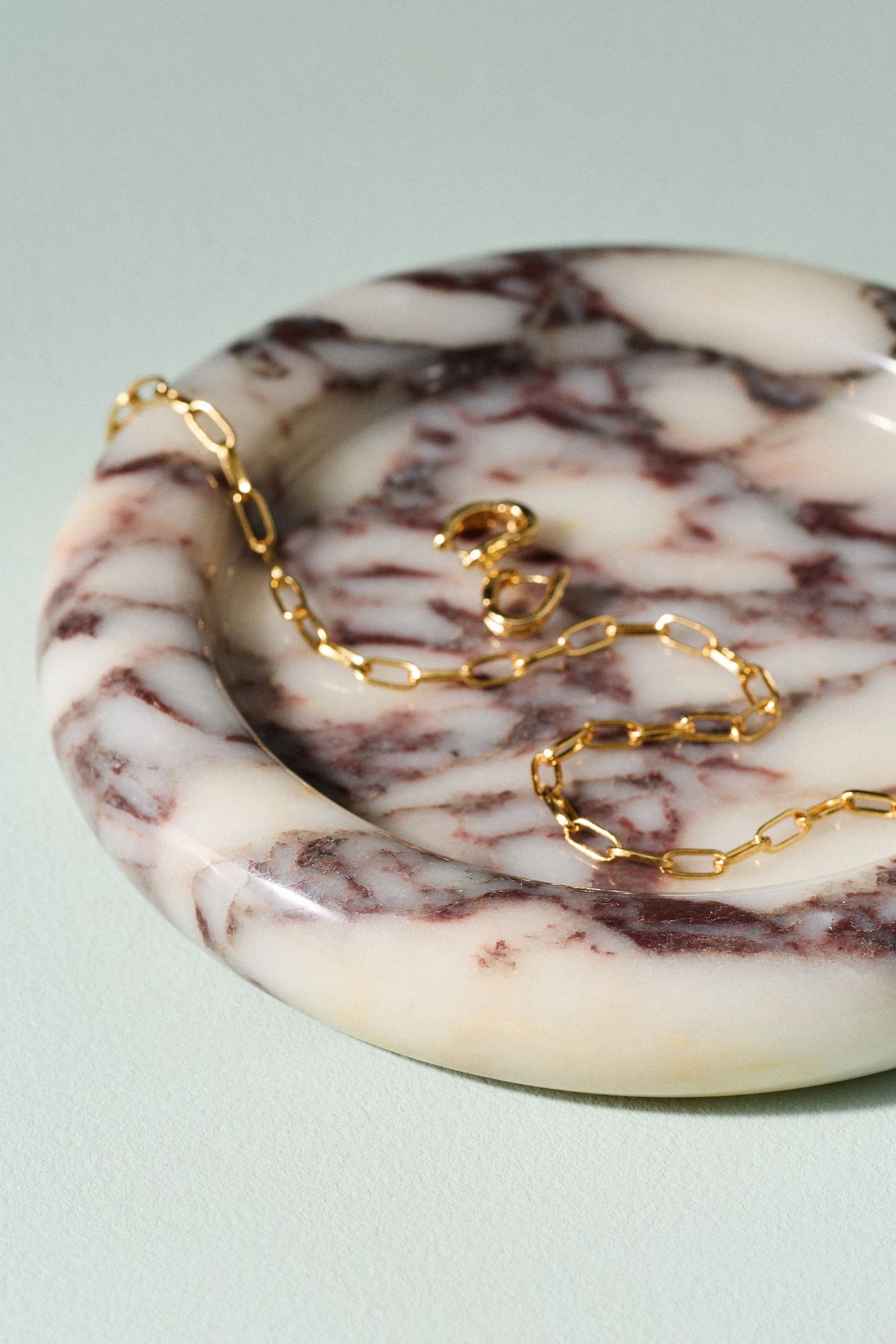Lauren Elizabeth Calacatta Marble Catchall Tray - Calacatta, One Size