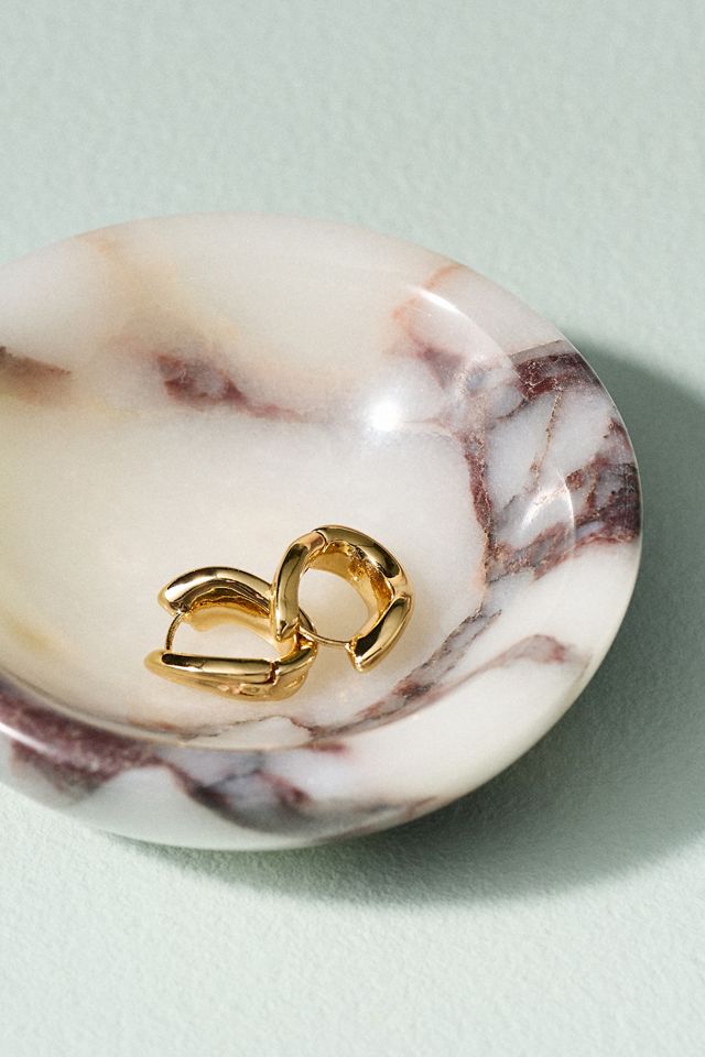 Lauren Elizabeth Calacatta Marble Trinket Dish #1