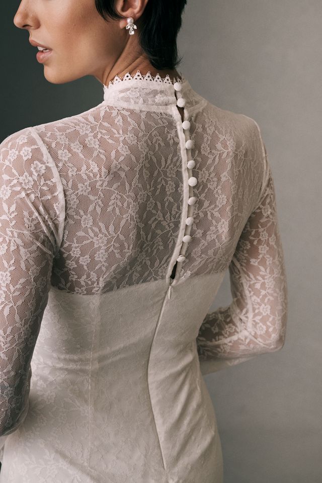 BHLDN Long-Sleeve Lace Maxi Dress #5