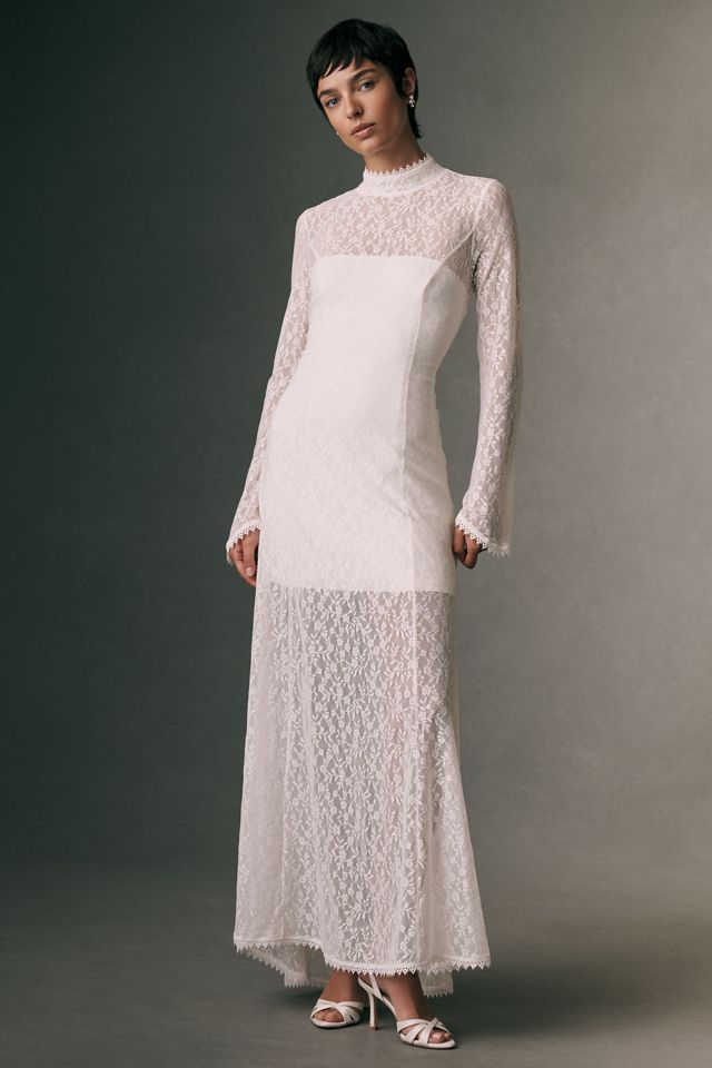 BHLDN Long-Sleeve Lace Maxi Dress #2