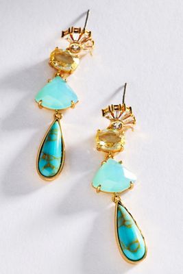 By Anthropologie Mixed Pearl Stone Earrings