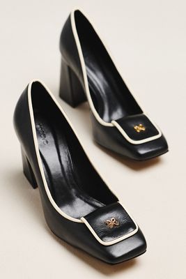 Maeve Logo Block Heels