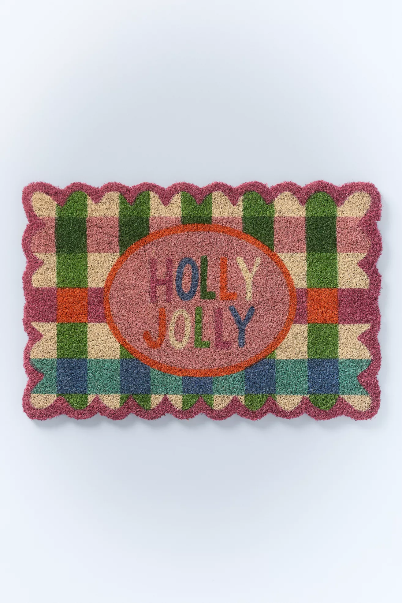 Holly Jolly Coir Printed Doormat