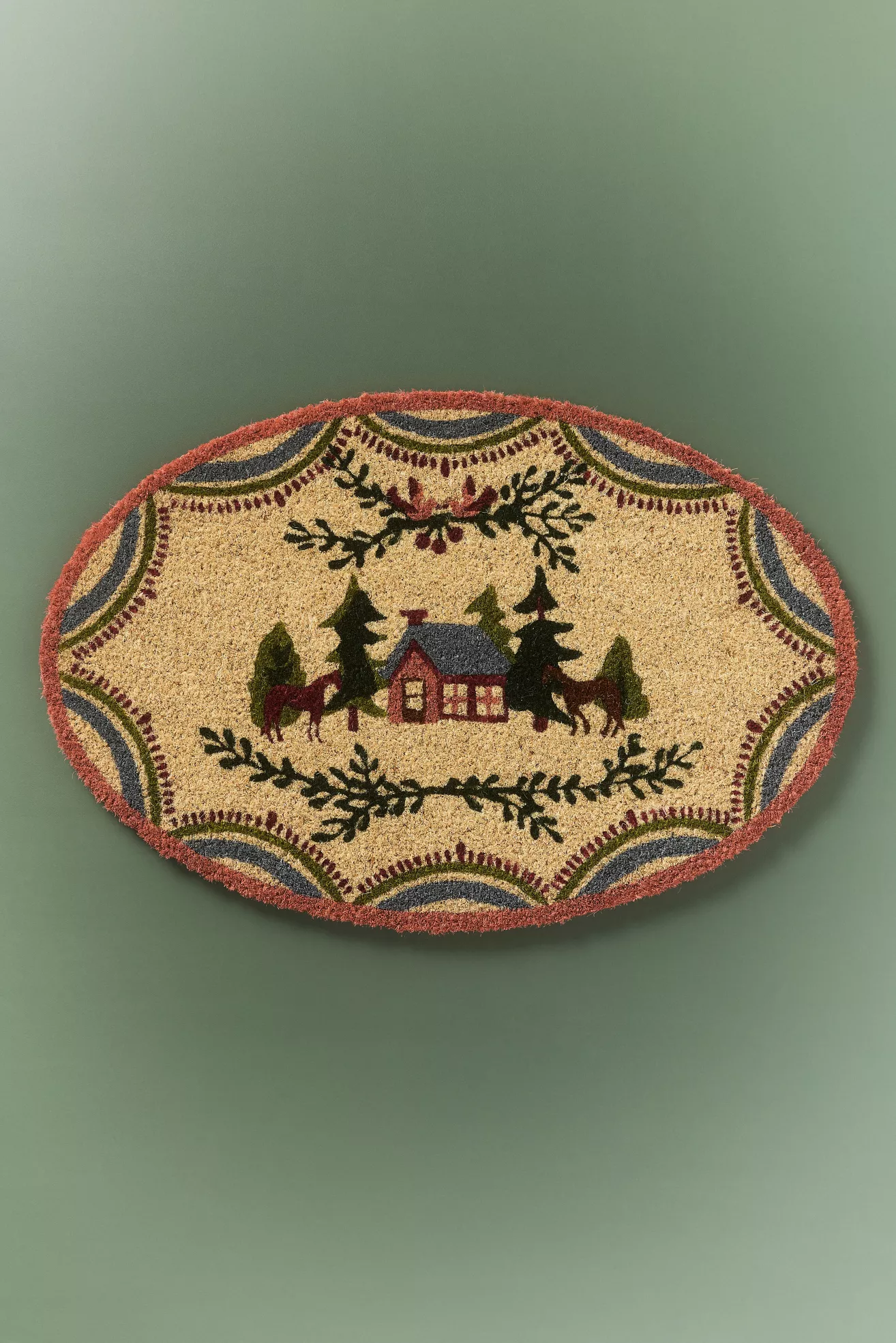 Halisa Shaped Coir Printed Doormat