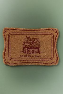 Molly Hatch Gingerbread House Coir Printed Doormat